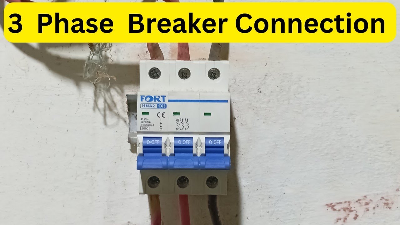 63 Amper 3 Phase Breaker Installation | 3 Phase MCB Breaker Connection in Urdu/Hindi #electrical