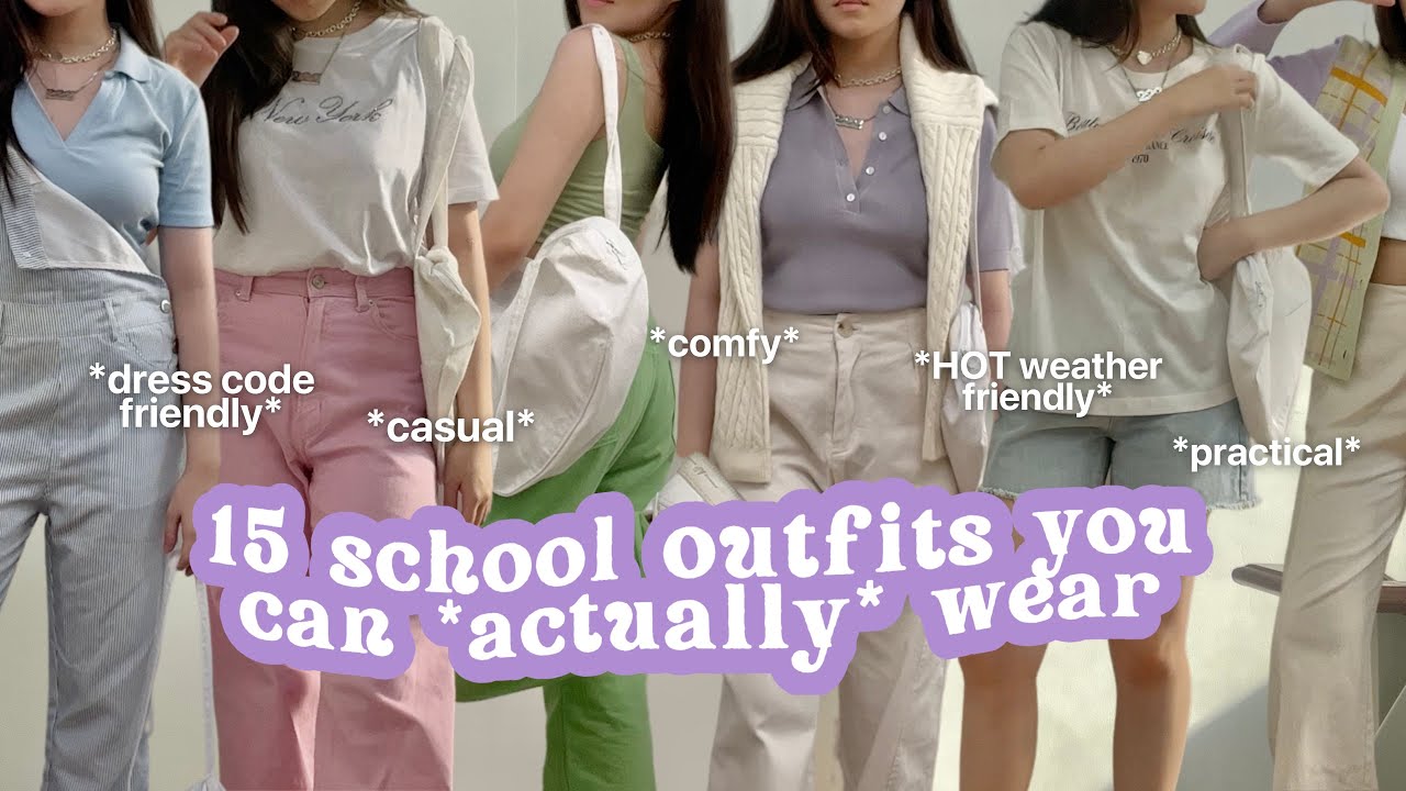 BACK TO SCHOOL OUTFIT IDEAS THAT SLAY 📓 - dress code friendly, casual, comfy | Alyssa Lyanne