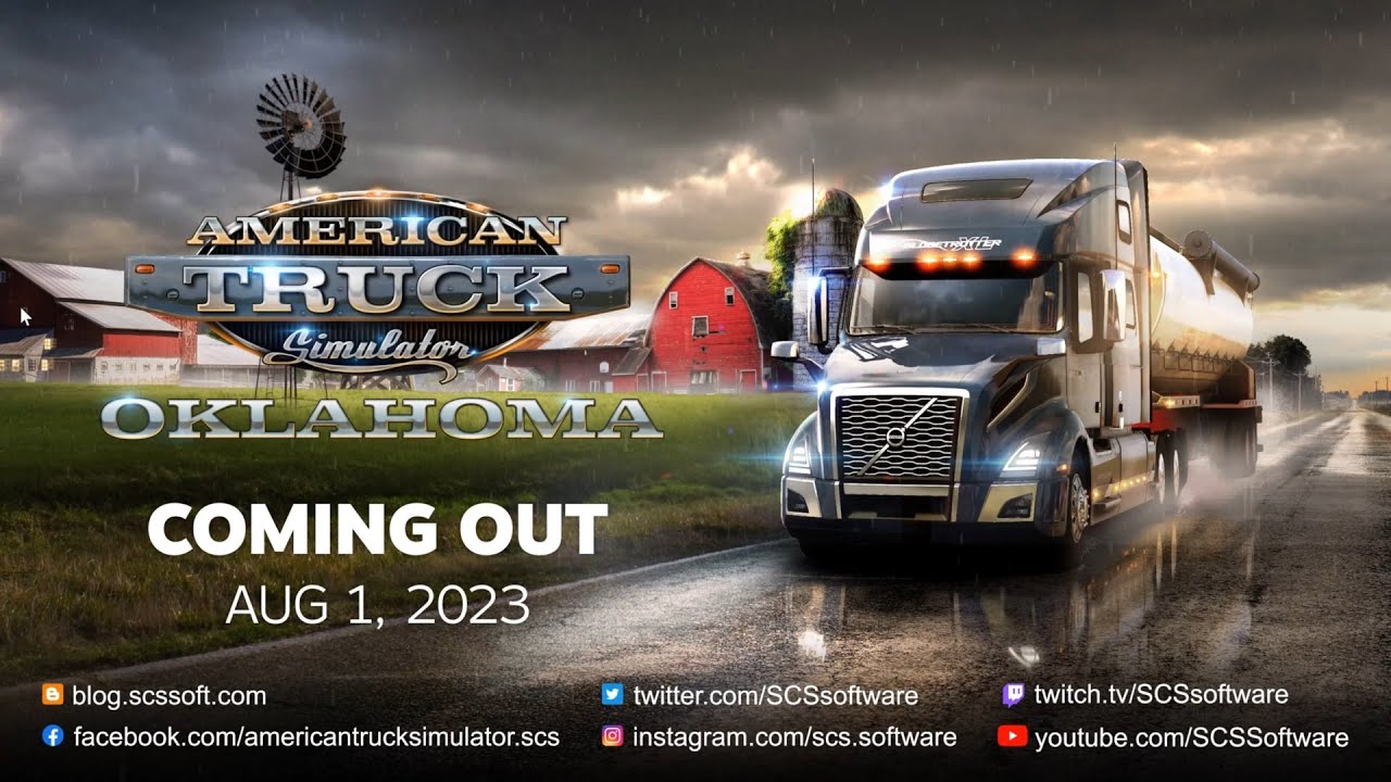 American Truck Simulator SCS Software News The Oklahoma DLC will be released on August 1st, 2023!
