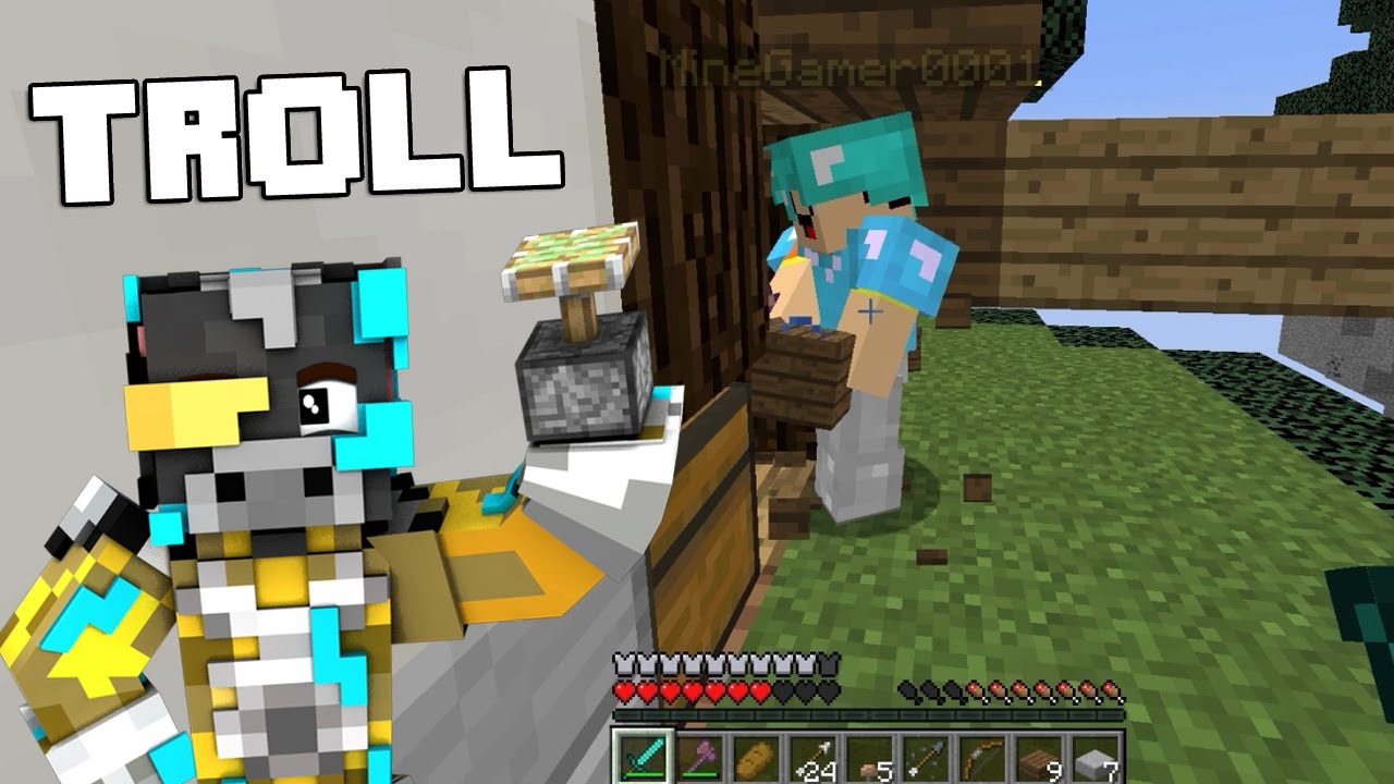 ME INTENTAN TROLLEAR Y USO SU TRAMPA EN MINECRAFT 2