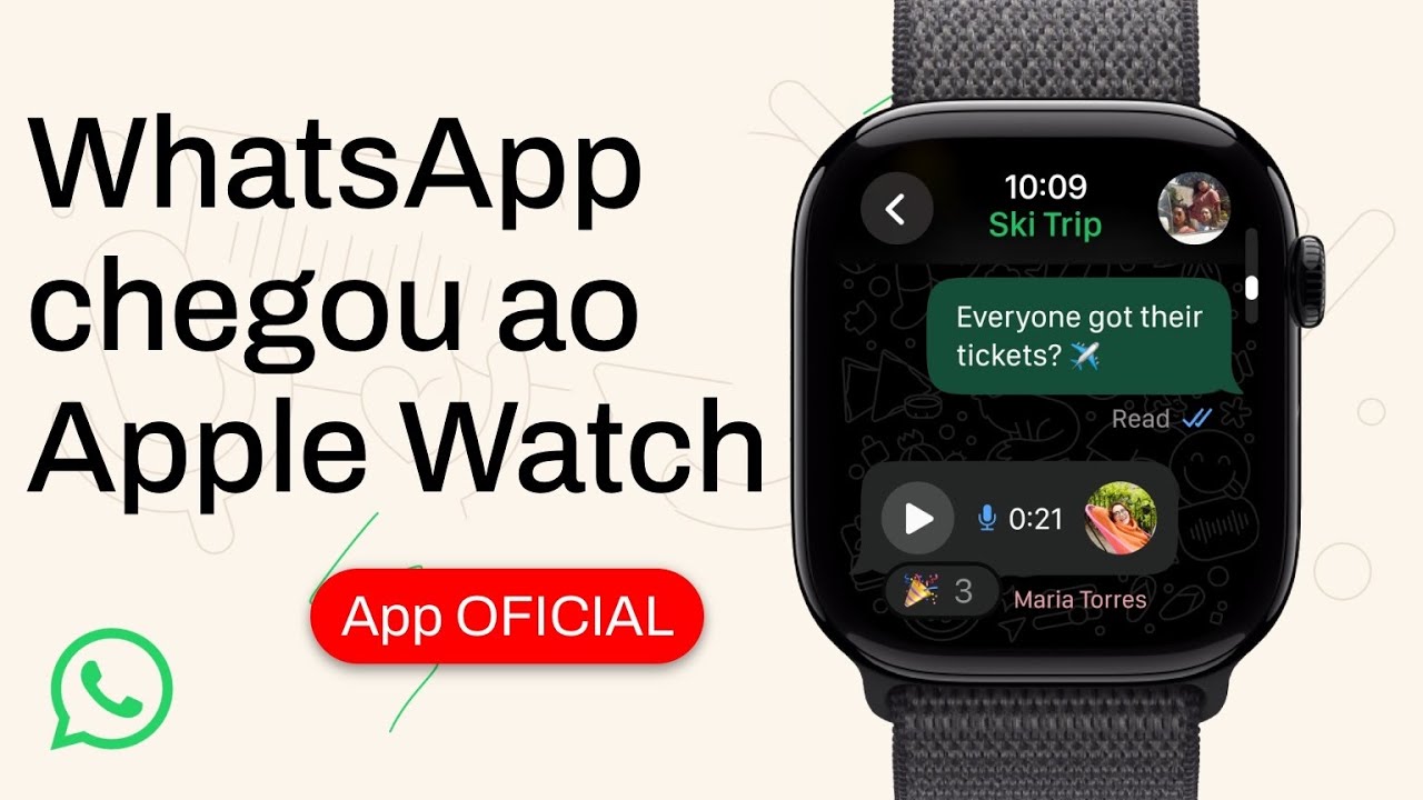 WhatsApp lan&ccedil;ou um App para o Apple Watch ⌚️🙌 