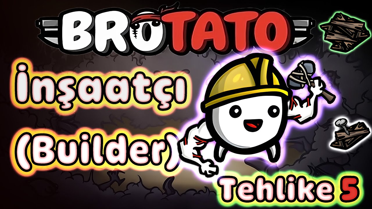 Brotato #51 - İnşaatçı (Tehlike 5 Zorluk Seviyesi - Çarpışma Noktası) - Abyssal Terrors