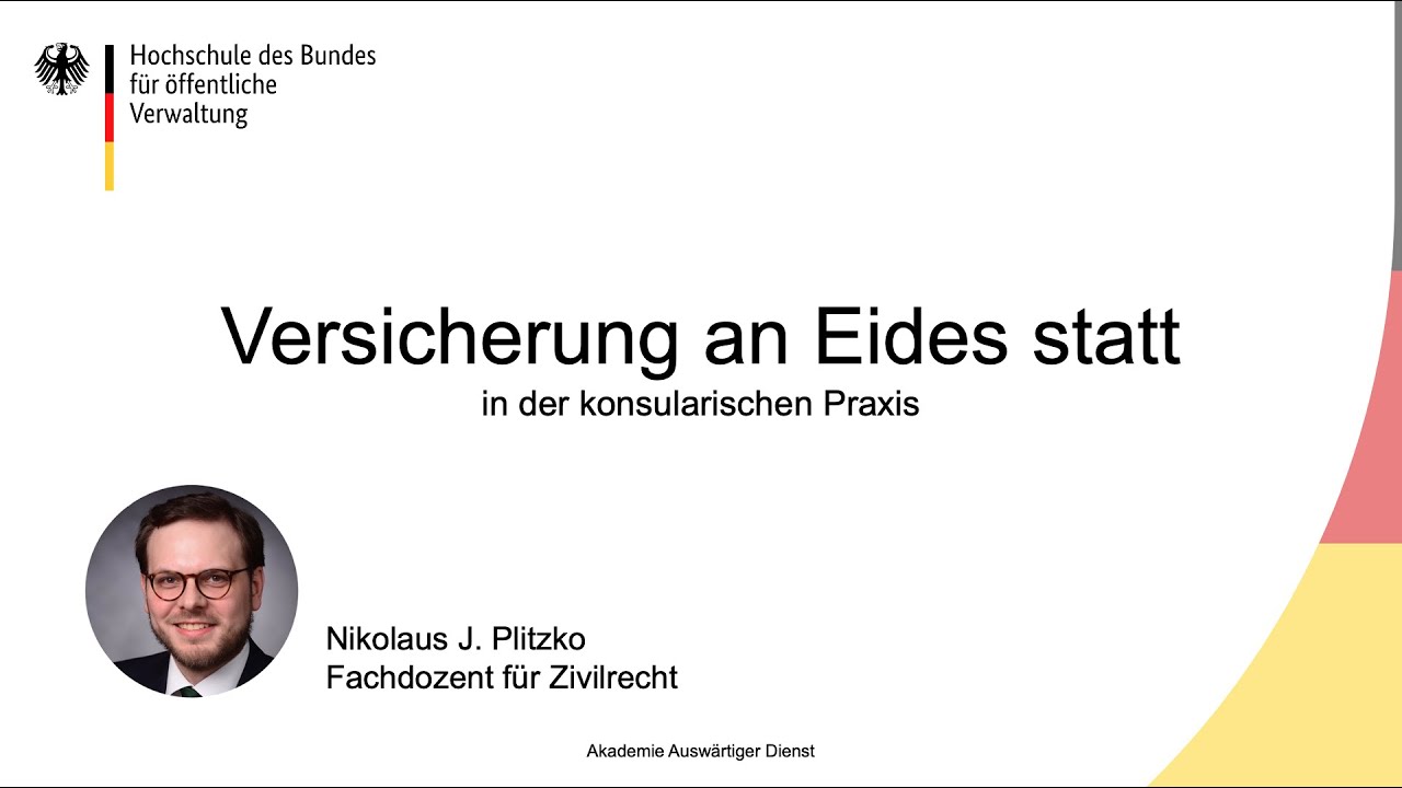 Versicherung an Eides statt