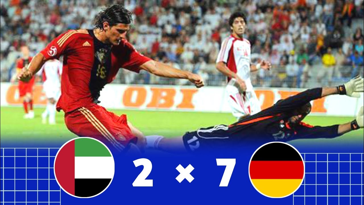 HIGHLIGHTS | United Arab Emirates 2 × 7 Germany 2009 Friendly ( Mario Gomez Hat-trick) 