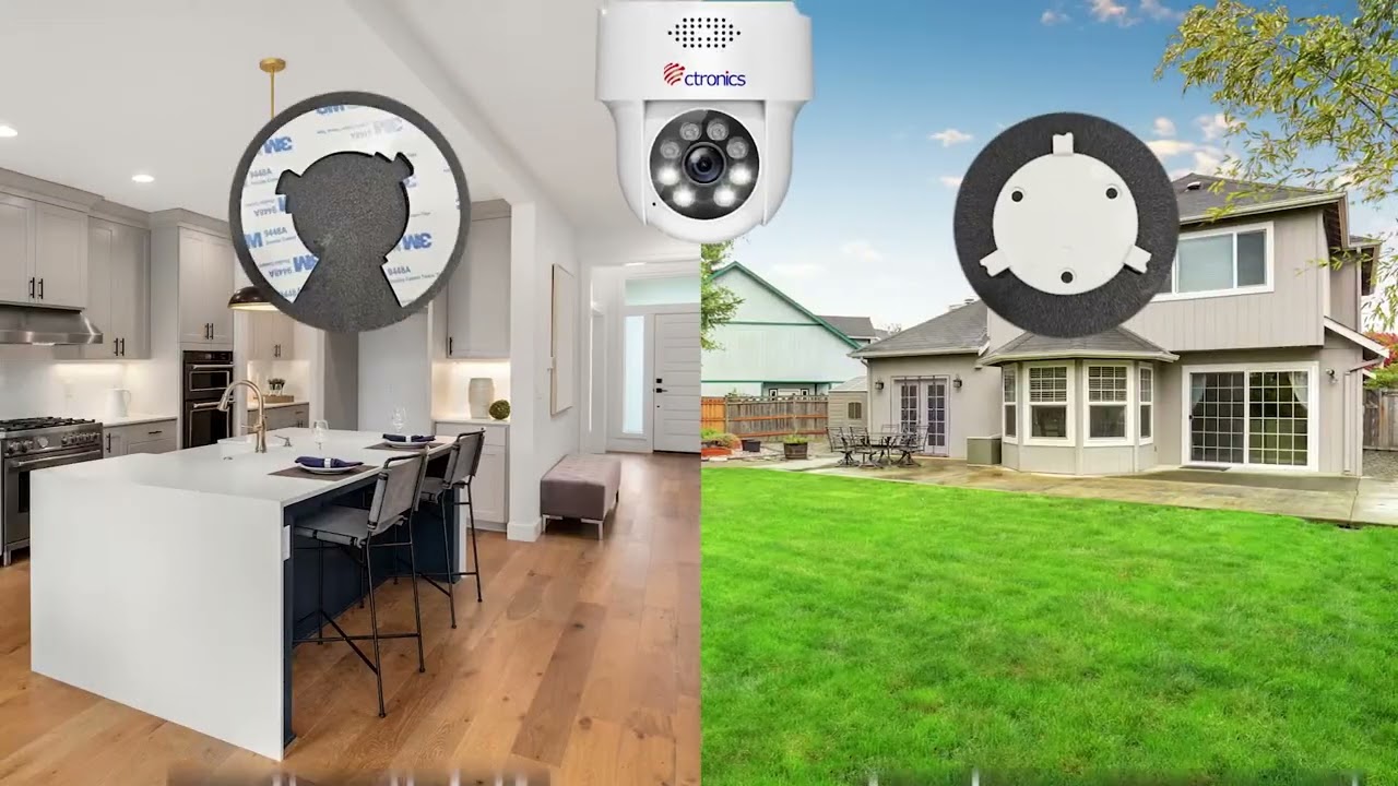 Ctronics 5MP & 2,4 5 GHz WiFi PTZ Cam&eacute;ra IP D&ocirc;me Ext&eacute;rieur