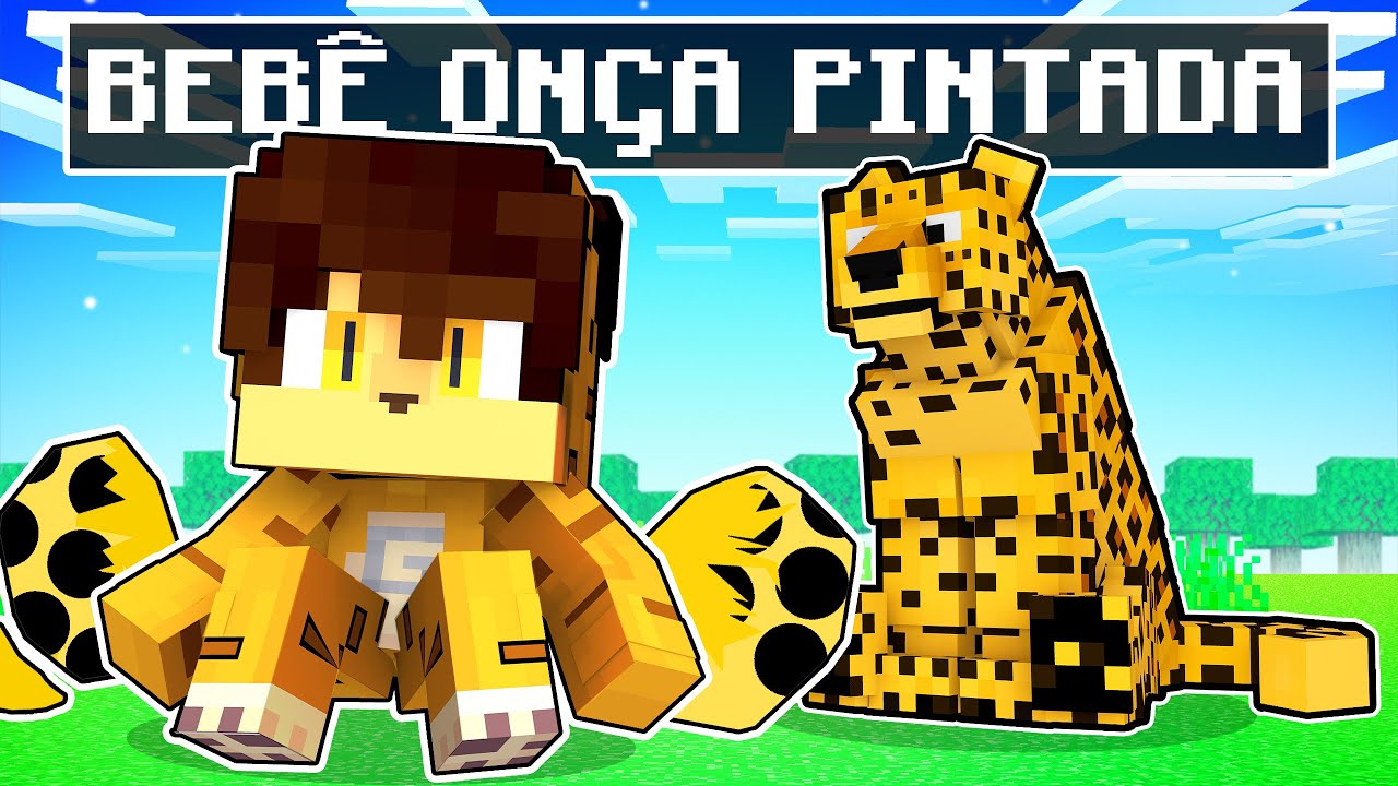 NASCI como um BEBÊ ONÇA PINTADA no Minecraft