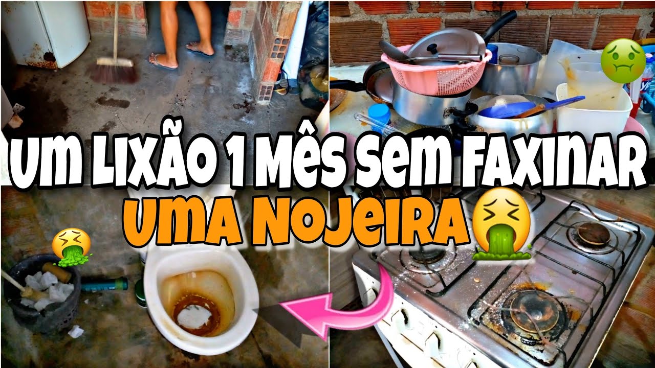 FAXINA PESADA NA MINHA CASA SIMPLES || 1MÊS SEM FAXINAR🤮