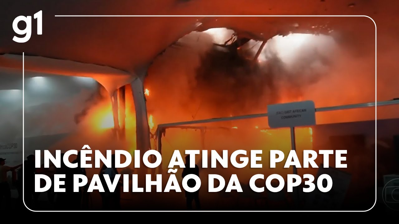 Incêndio atinge parte de pavilhão da COP30 #g1