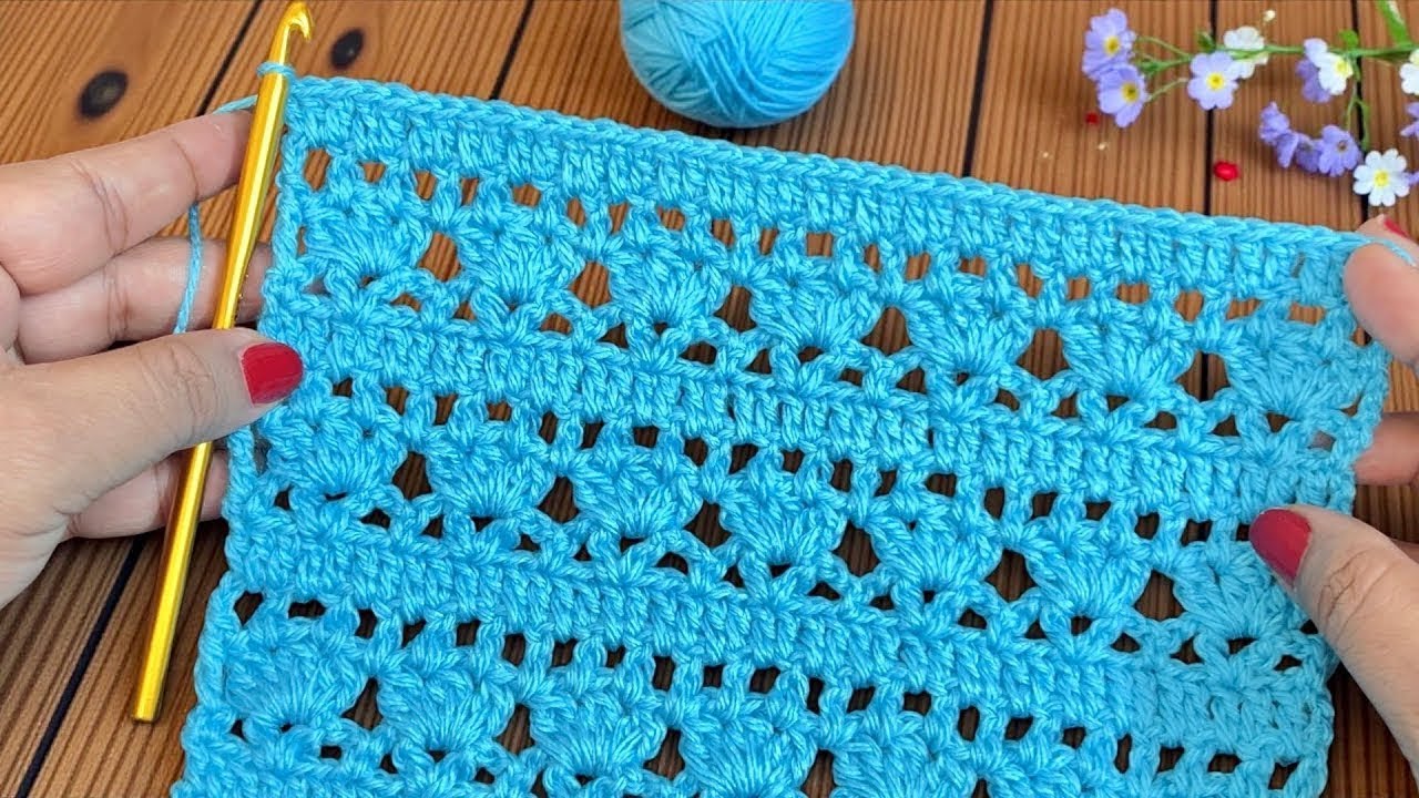 EASY Crochet Pattern for Beginners! 🌸 Crochet Stitch for Baby Blanket, Bag & Scarf