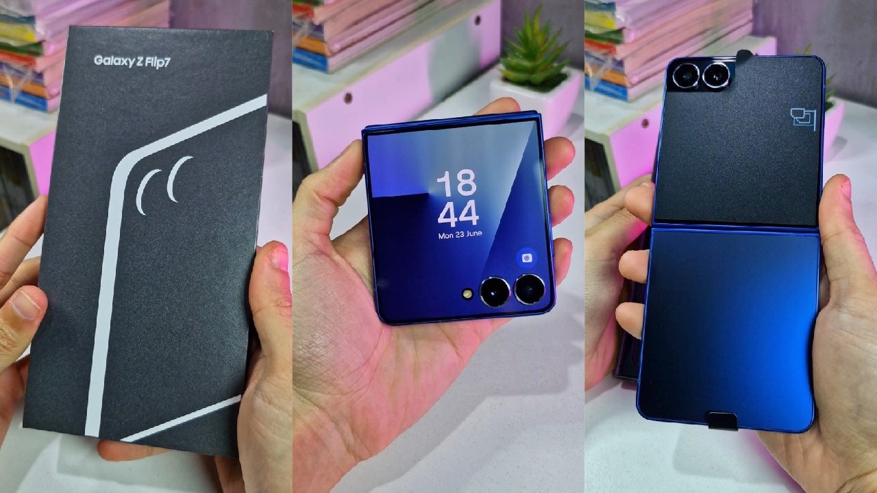 Samsung Galaxy Z Flip7 Blue Shadow – Satisfying UNBOXING & First Impressions (ASMR)