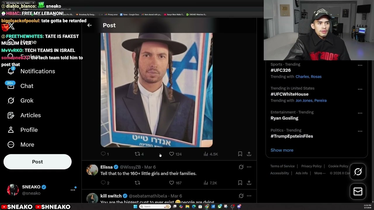 SNEAKO Reacts to Andrew Tate's arrival in Dubai