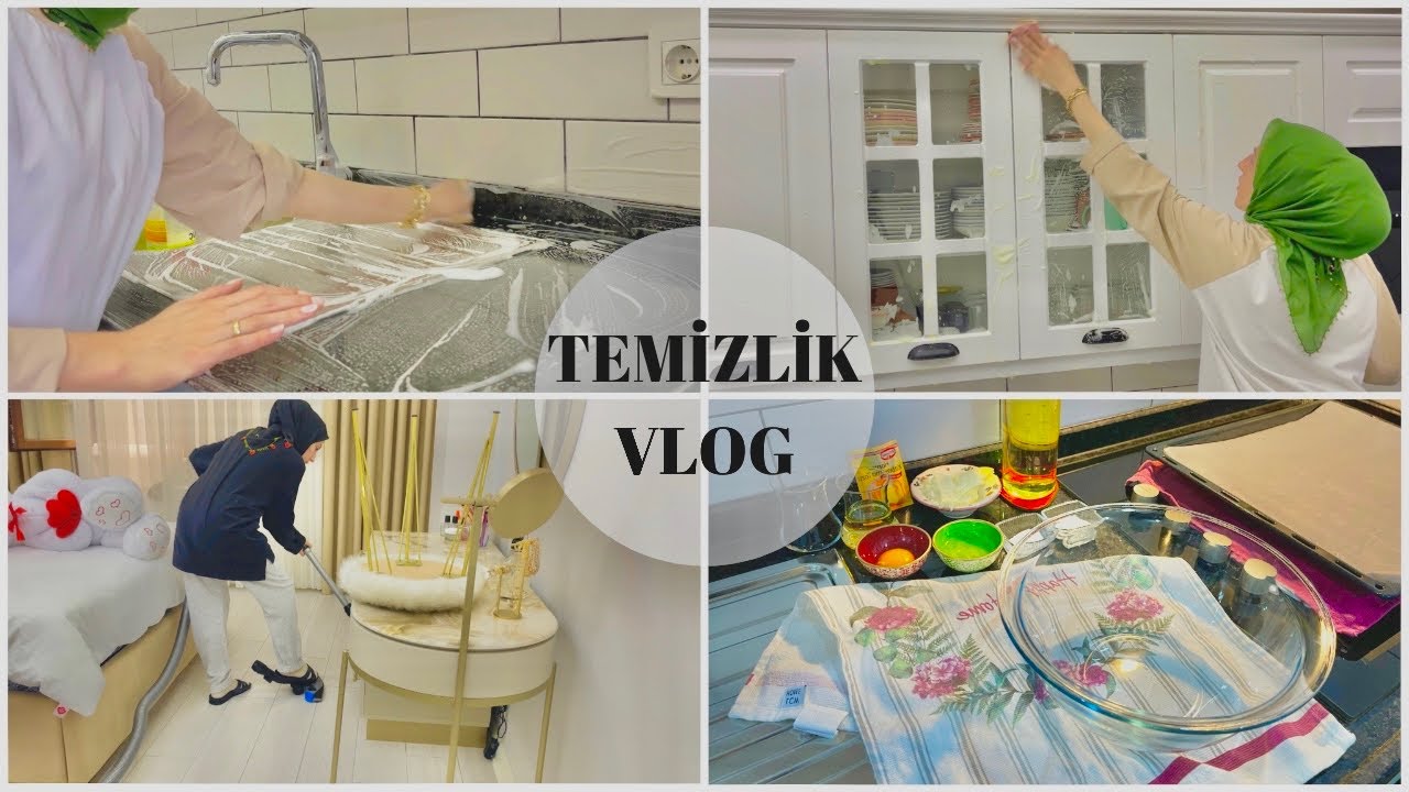 TEMİZLİK🧼Mutfak dolapları temizliği🪣Rutin temizlik🧽Çörek otlu kurabiye tarifi👩🏼‍🍳