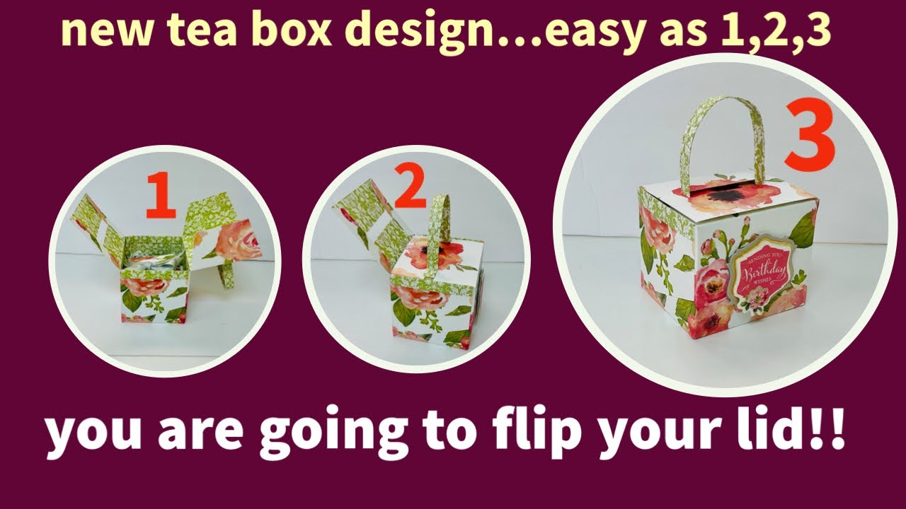 EASY TO FOLLOW TUTORIAL! creative BOX to gift tea!  CRAFT FAIR 2022/CHRISTMAS IDEA