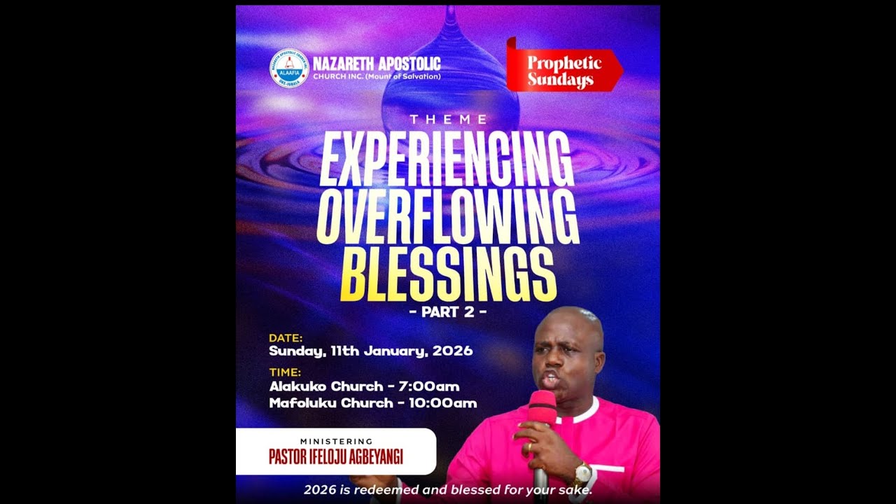 EXPERIENCING OVERFLOWING BLESSINGS part2 ||PST. IFELOJU AGBEYANGI