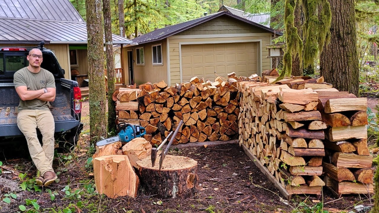 3 Day Solo Firewood Haul at My Cabin in the Woods