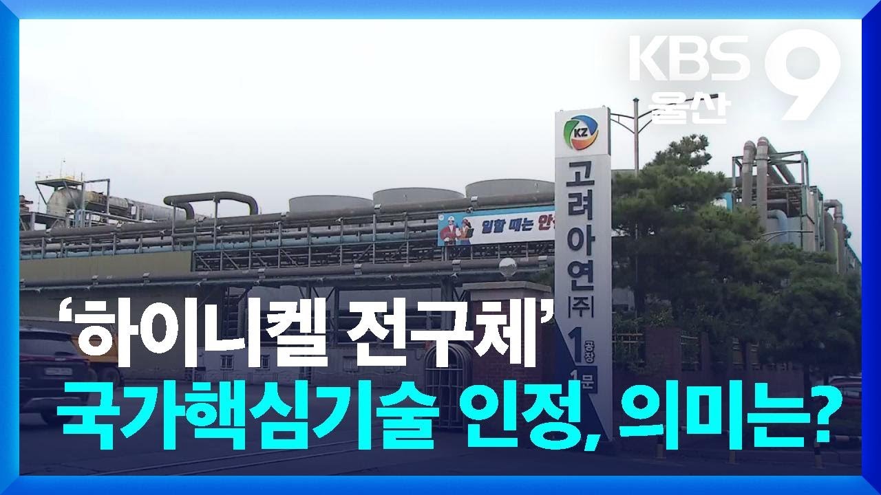 &lsquo;하이니켈 전구체&rsquo; 국가핵심기술 인정&hellip;의미는? / KBS  2024.11.19.