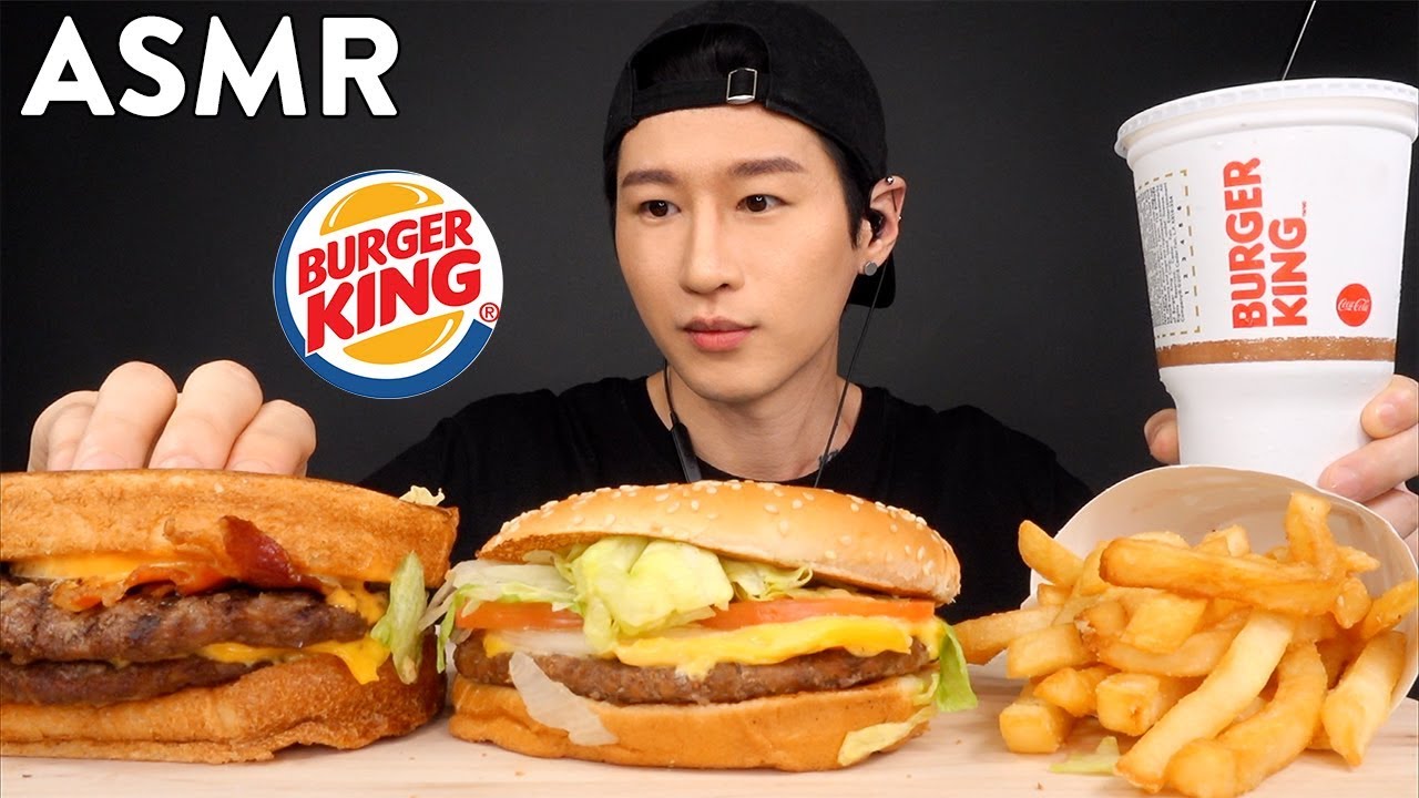 ASMR Burger King Mukbang (Whopper + Sourdough King) Whispering | EATING SOUNDS | Zach Choi ASMR