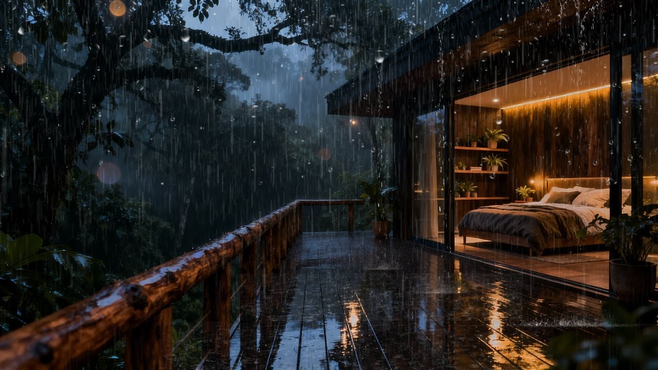 Relaxing Forest Rain 🌧️ Night Ambience For Sleep