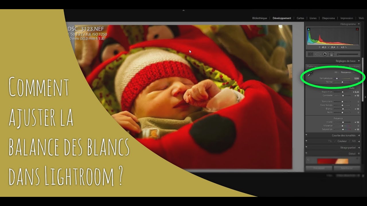 Comment modifier la balance des blancs dans Lightroom ?