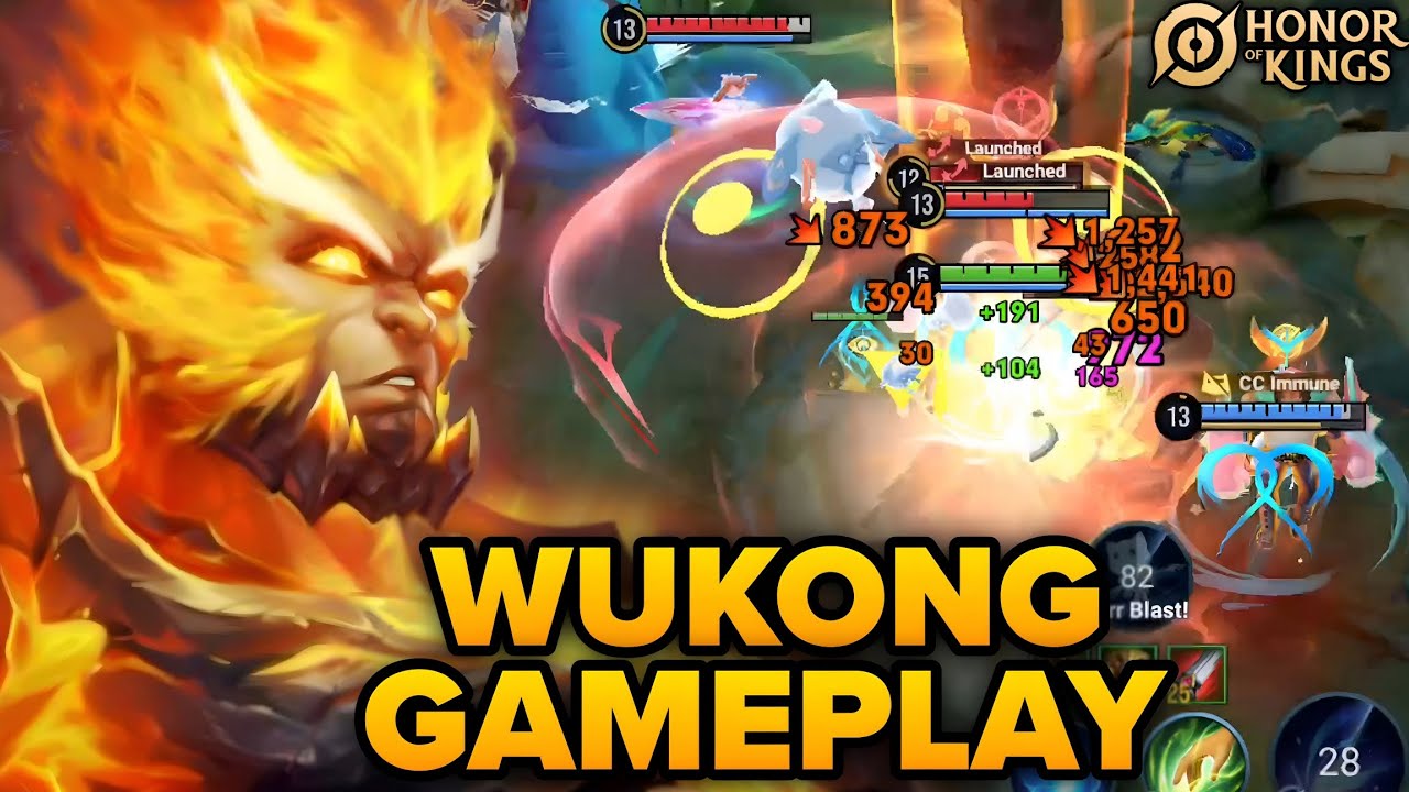 HOK WUKONG JUNGLE GAMEPLAY! INSANE DAMAGE & FAST CLEAR SPEED! | WUKONG BUILD & ARCANA HONOR OF KINGS