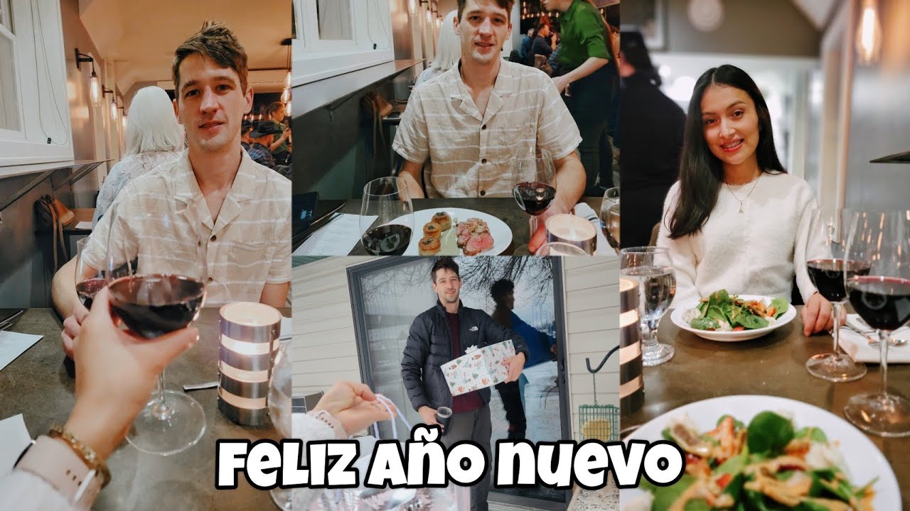 TUVIMOS UNA CENA ROMÁNTICA DE AÑO NUEVO  🇬🇹🇺🇲🥰🥂( Intercambio de regalos🥳🎁)