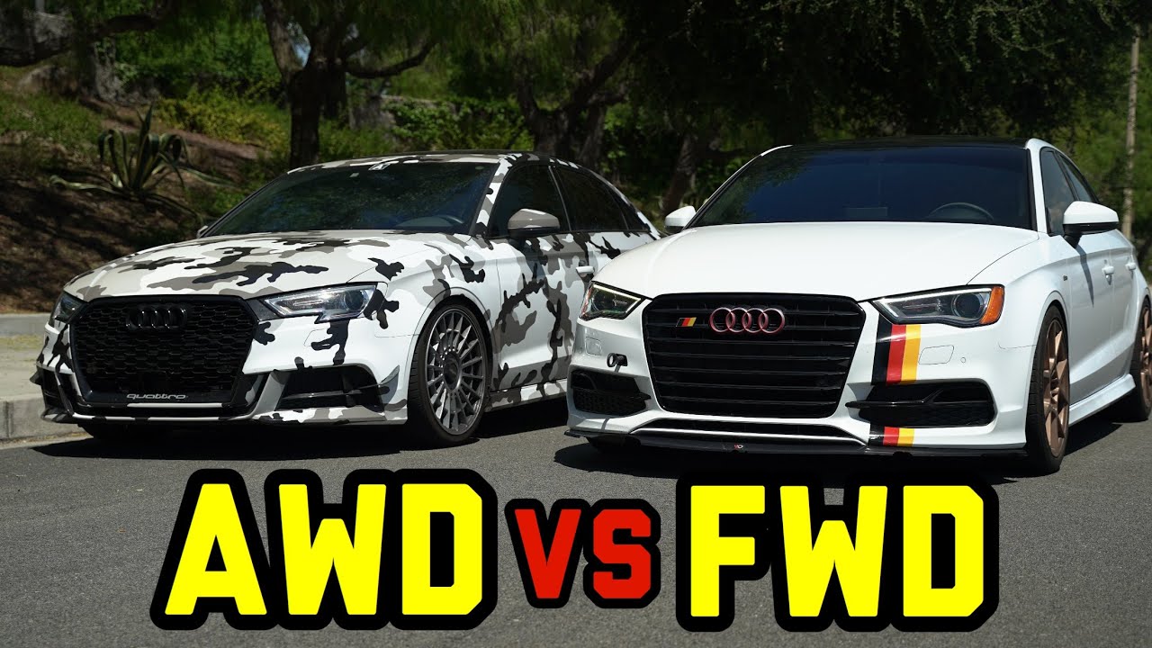 AUDI A3 RACE: TUNED Quattro vs. TUNED FWD!