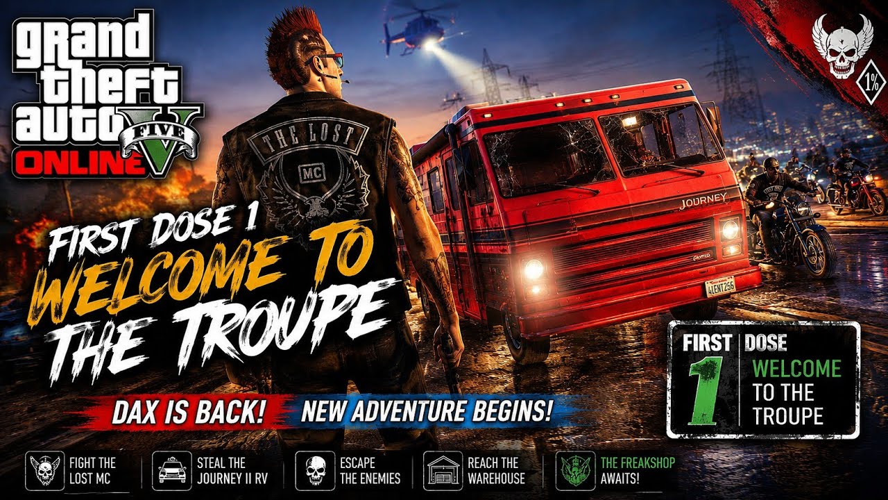 DAX IS BACK! 🔥 First Dose 1: Welcome to the Troupe | GTA 5 Online 🎯