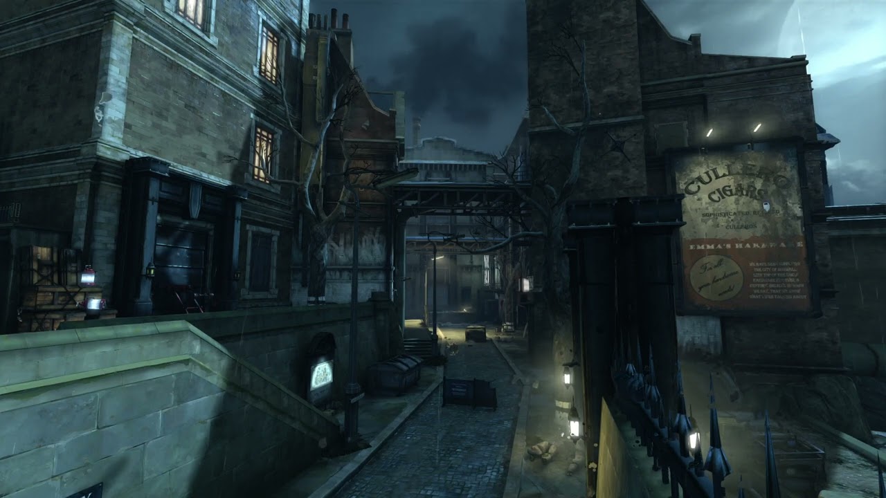 Dishonored Ambience | Clavering Boulevard | Granny Rags' Rainy Side Alley | Ambient | 1440p | ASMR