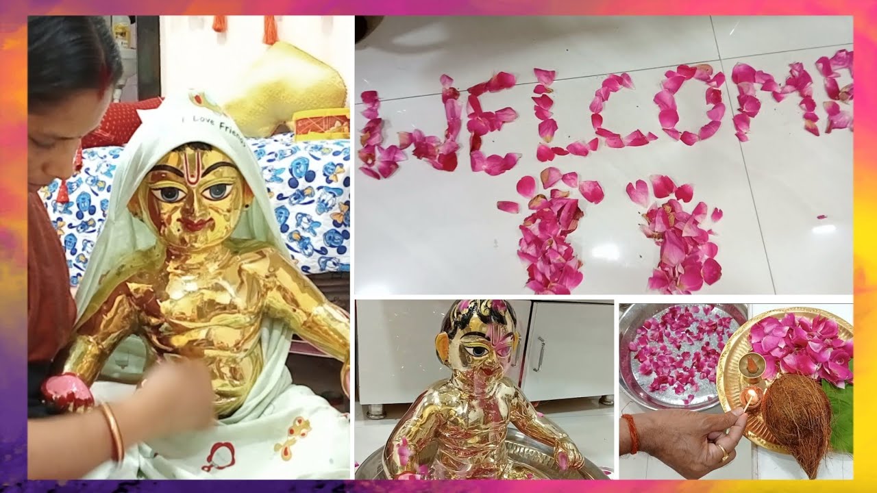 Laddu Gopal unboxing and Abhishek!!  MakhanChor Gopinath#viral #youtubeshorts