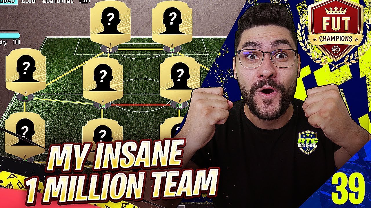 FIFA 20 MY INSANE 1 MILLION COIN TEAM FOR FUTCHAMPIONS in ULTIMATE TEAM - BEST 1 MILLION SQIUAD
