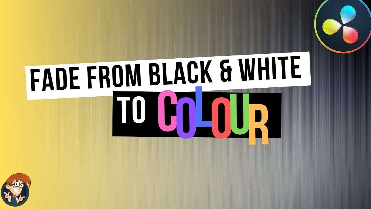 Black & White to Colour fade in Davinci Resolve - 5 Minute Friday #38