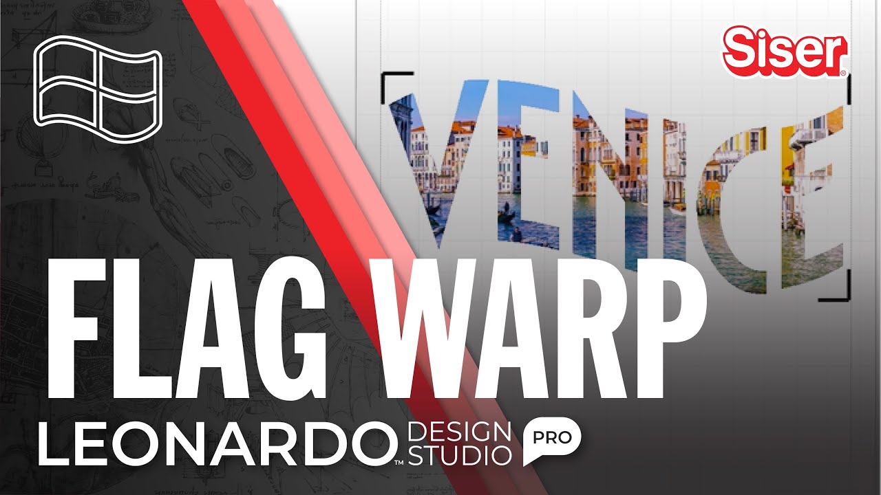 Filling Text with Images in Leonardo&reg; Design ﻿Studio ﻿Pro Using the Intersect and ﻿Flag Warp Tools