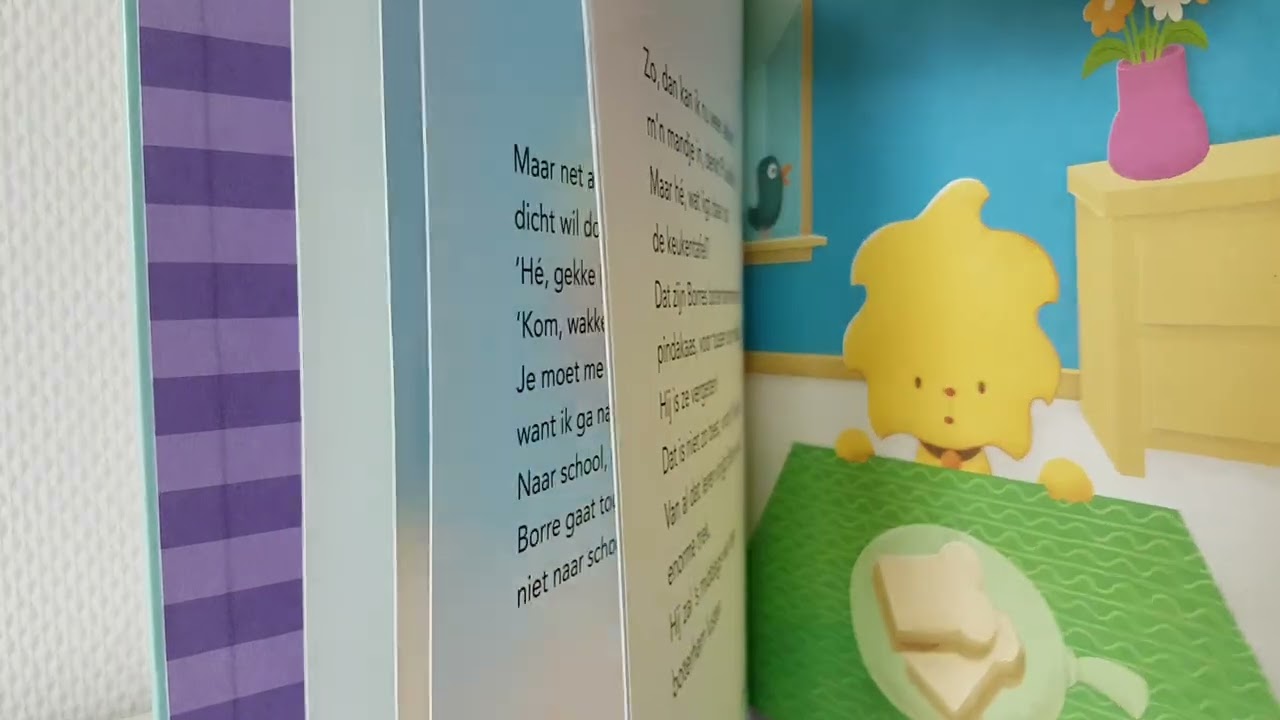Borre en de boterhammen met pindakaas.
