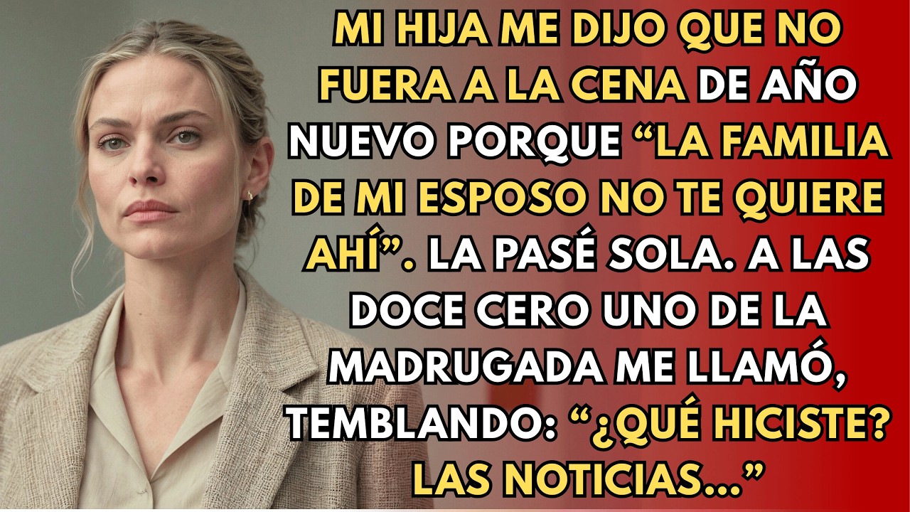 Mi hija me dijo que no fuera a la cena de Año Nuevo porque: “Vas a arruinar el ambiente.”