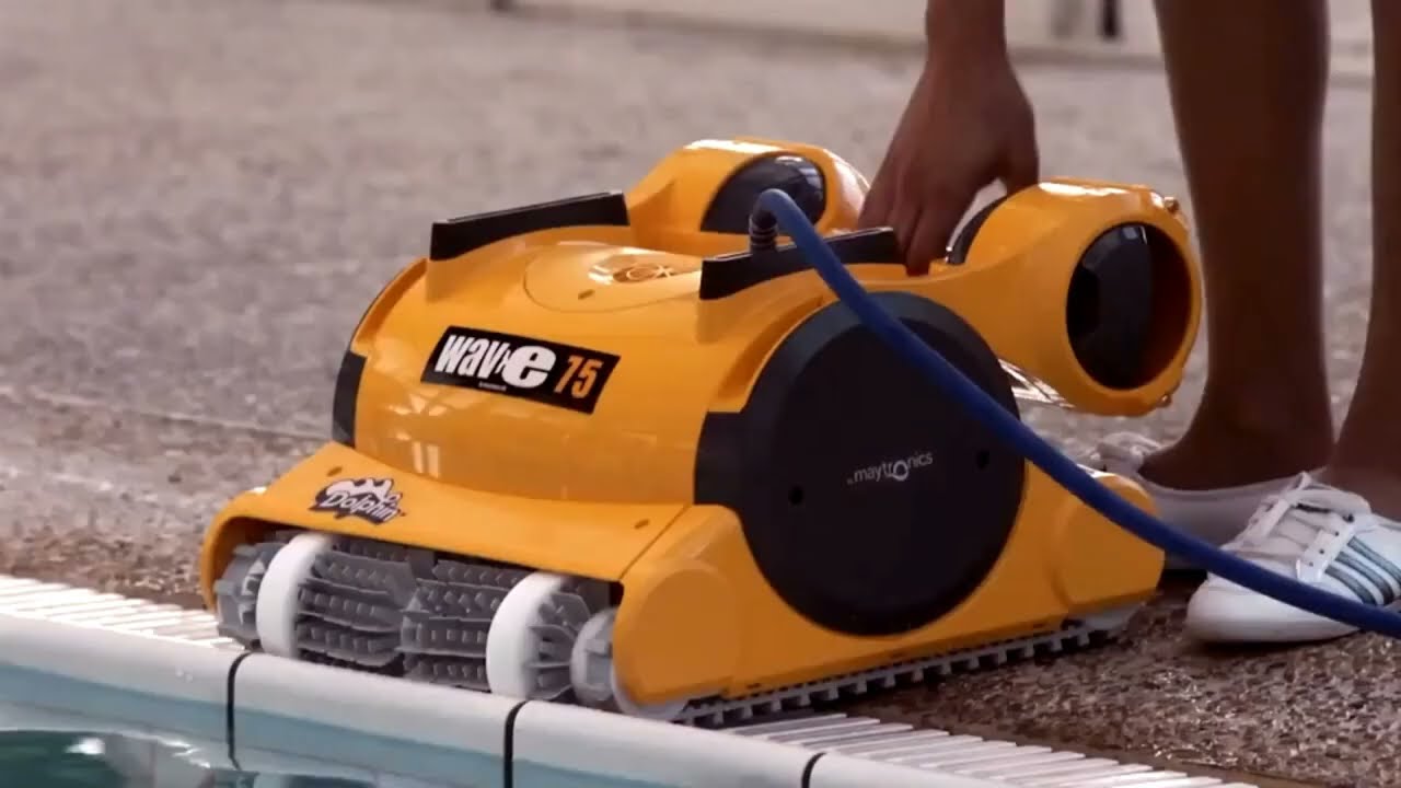 Wave 75 Dolphin Robot cleaning swimmigpool หุ่นยนต์ทำความสะอาดสระว่ายน้ำขนาดใหญ่ @winwinpool