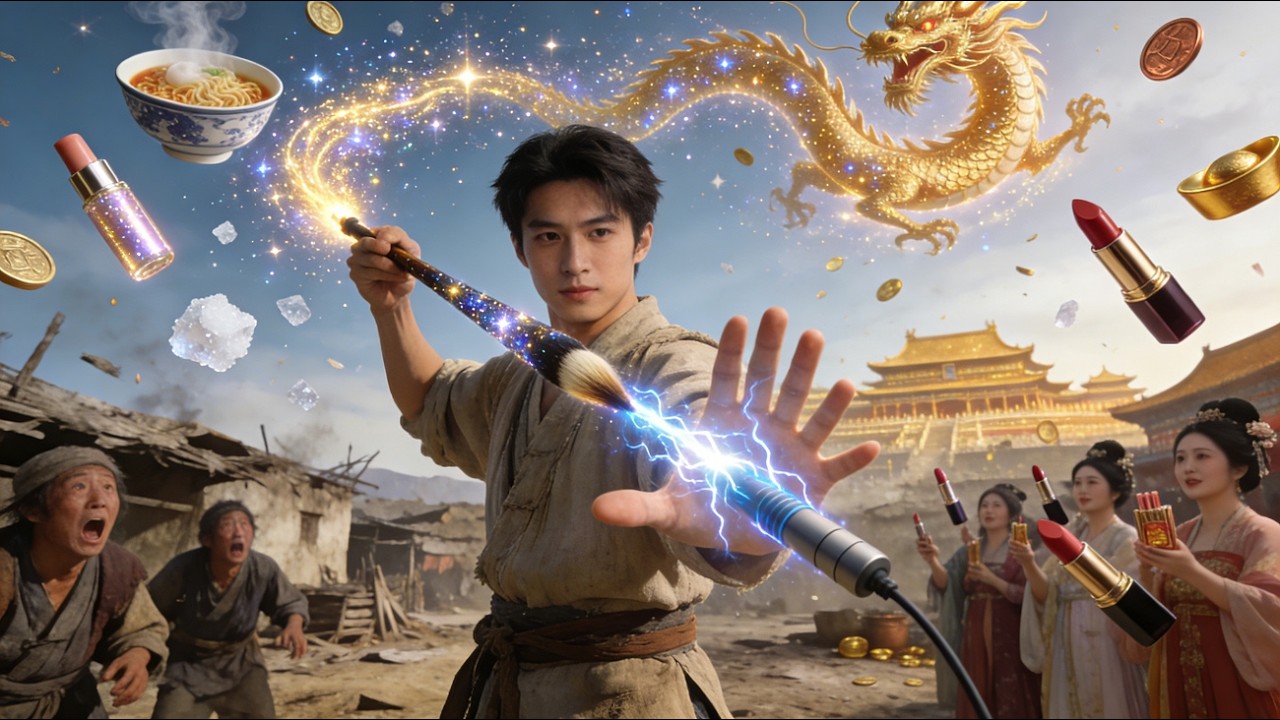 差點被難民下鍋，反手畫出金龍驚呆皇帝！從電棍防身到提純食鹽，一支神筆帶弟妹實現財富自由！#爽劇 #短劇 #短剧 #穿越