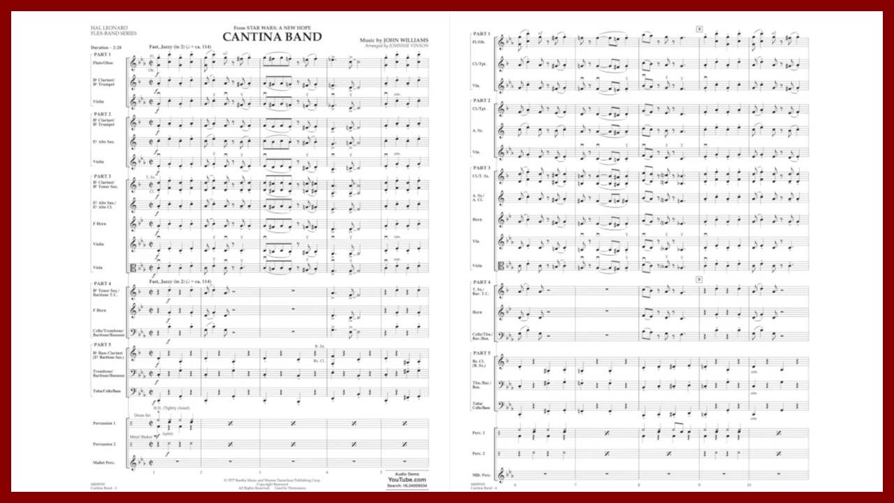 Cantina Band (Star Wars) by John Williams | Arr. Johnnie Vinson