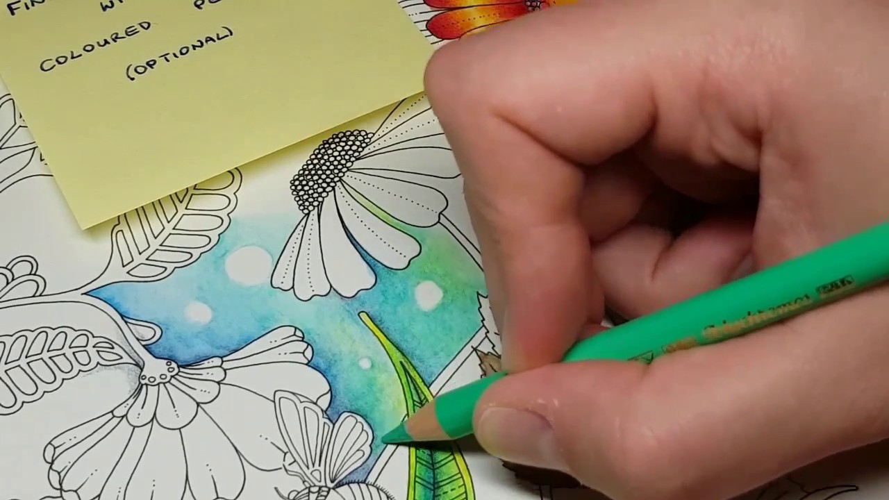 Derwent Inktense Pencils - how I colour a background