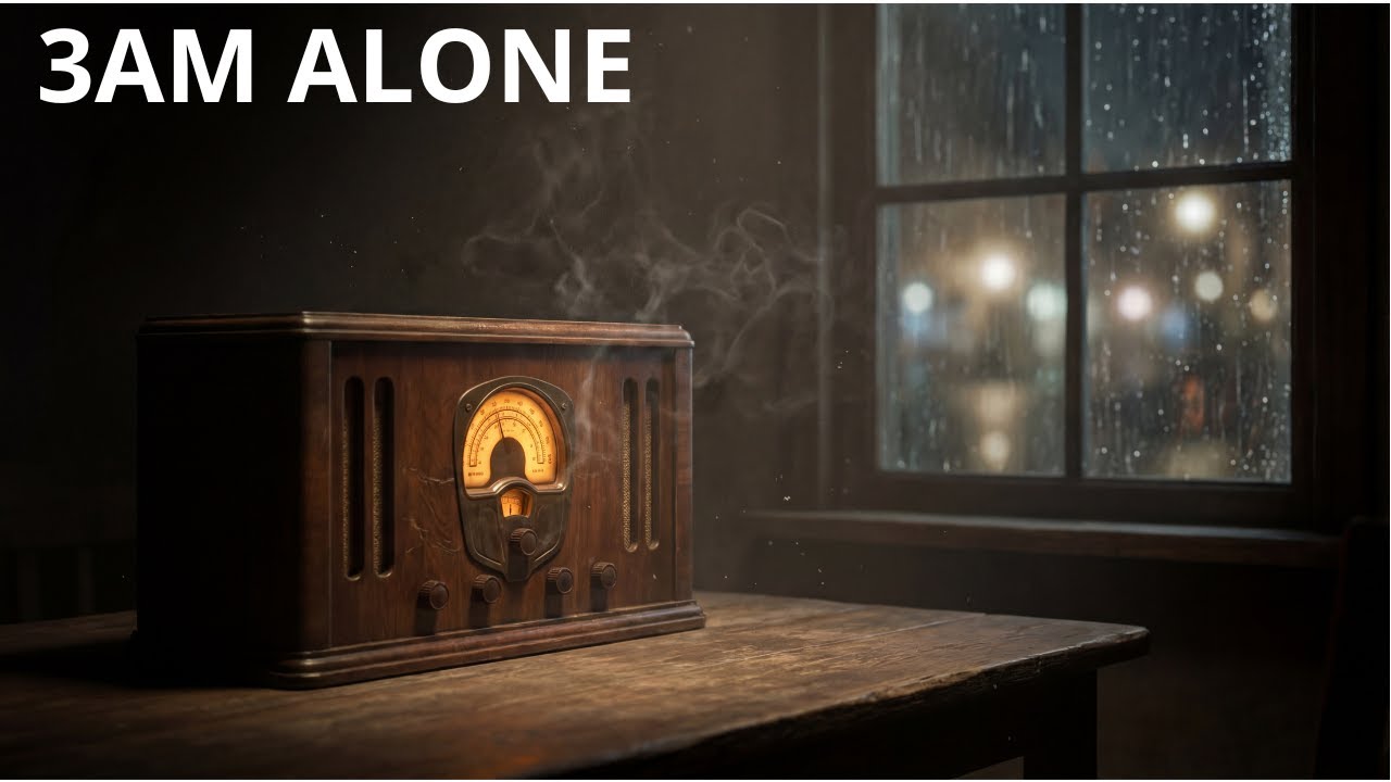 3AM Alone — Old Jazz Radio and Light Rain Outside