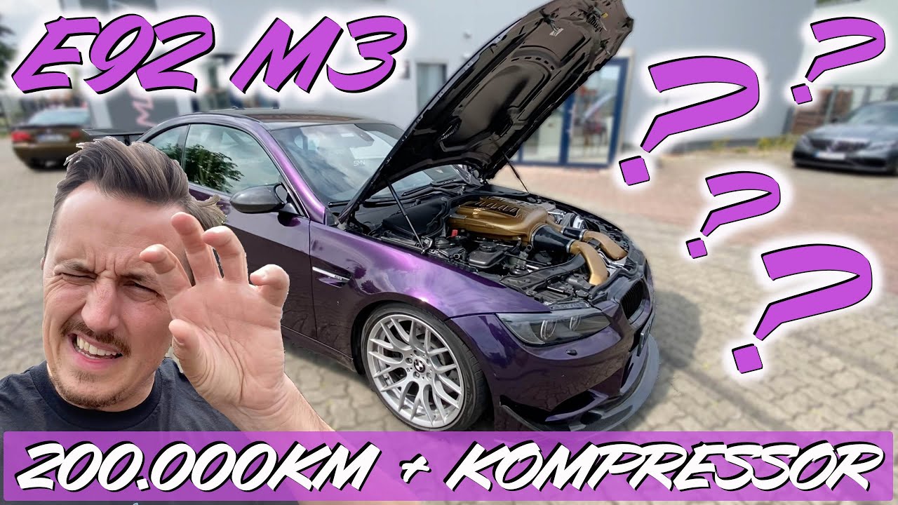 BMW e92 M3 bei fast 200.000 KM auf Kompressor umgebaut! Zeitenjagd