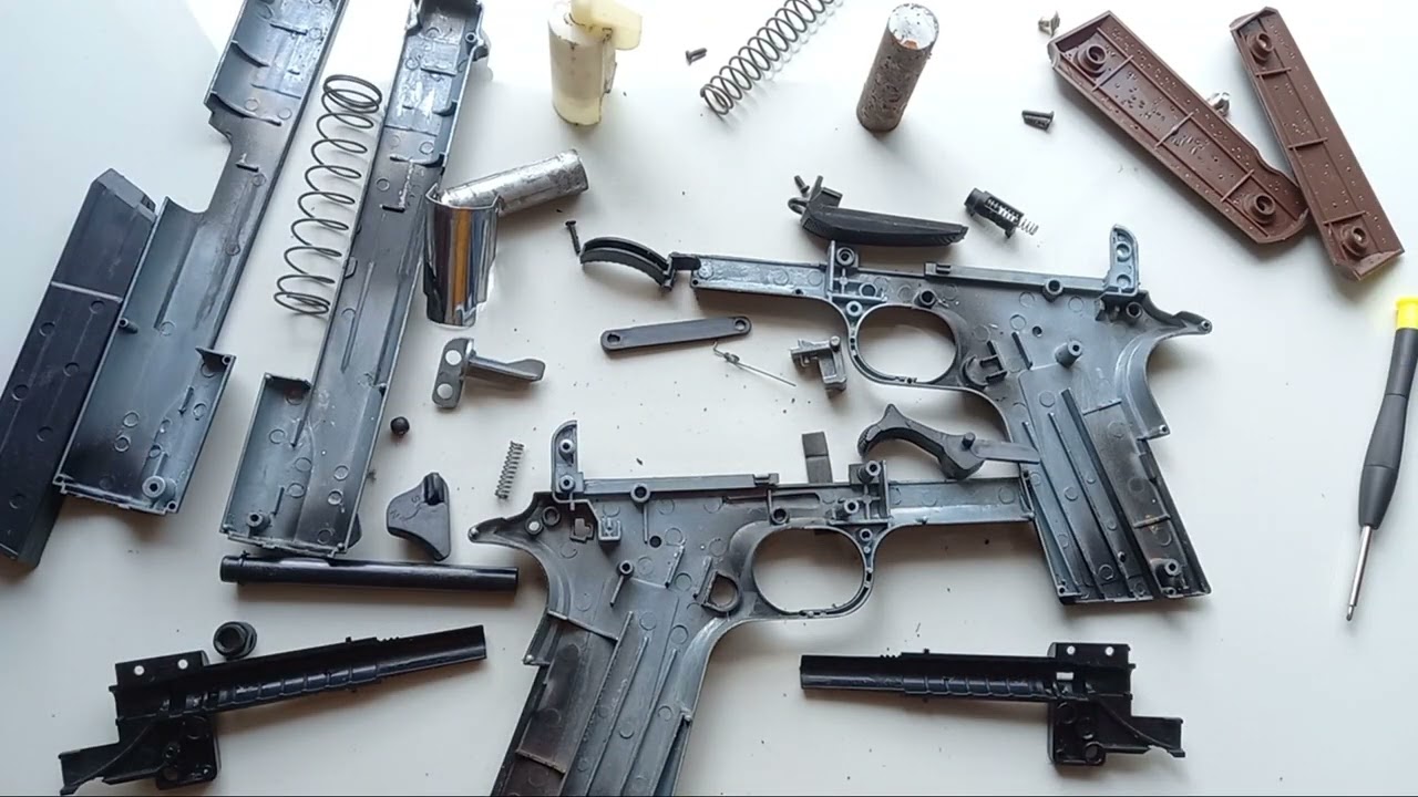 What's inside the Realistic Colt M1911 toy gun - disassembly and assembly - sa loob ng laruang baril