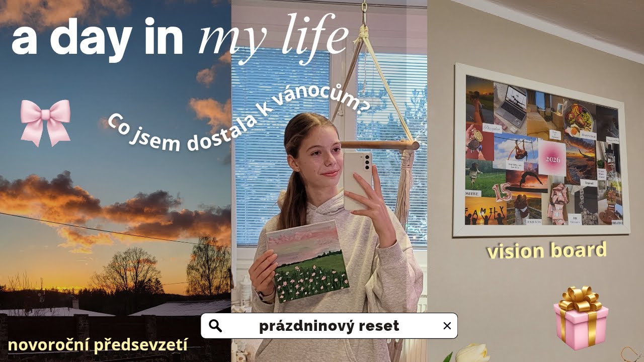 novoroční RESET | vánoční haul, vision board a novoroční předsevzetí, malování
