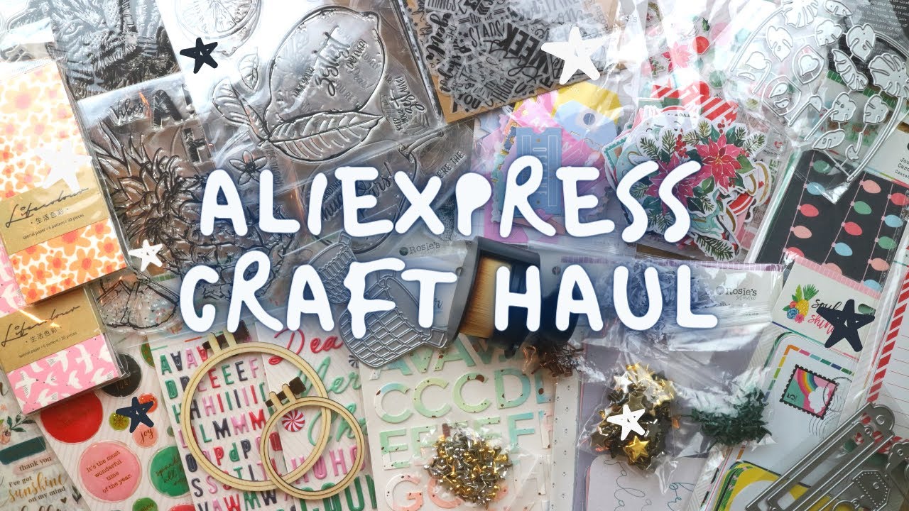 HUGE Aliexpress Craft Haul | 44 Products | Cheap Craft Supplies | Stamps Dies Stickers Journal Cards