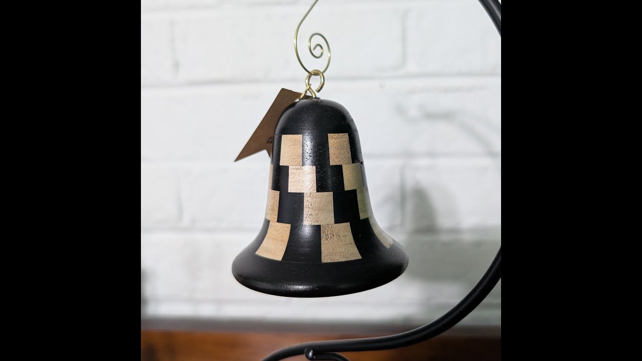 How I Turn a Segmented Ebony and Maple Bell