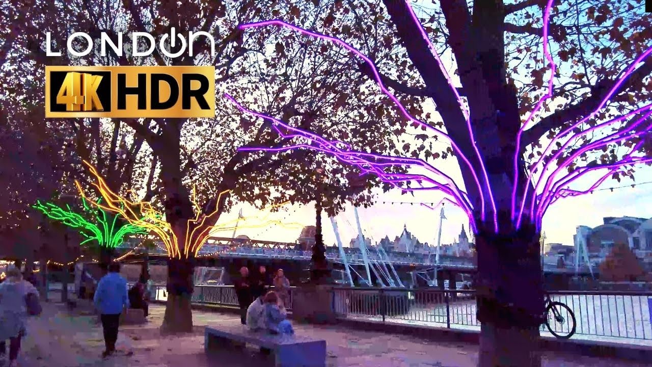 🌅 London In Autumn Sunset Walk 🌇🌟 - Southbank To Big Ben | 4k Walking Tours