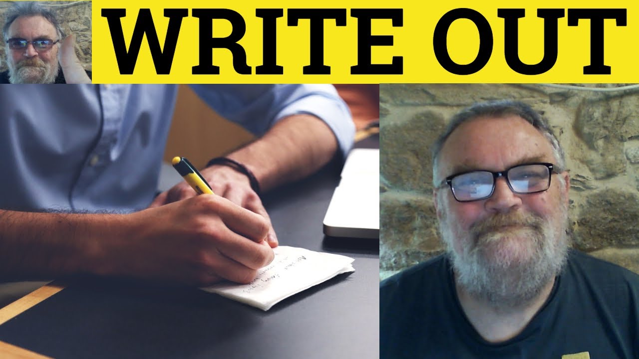 😎 Write Out Meaning - Write Out Examples - Write Out Definition - Write Out Defined - Write Out