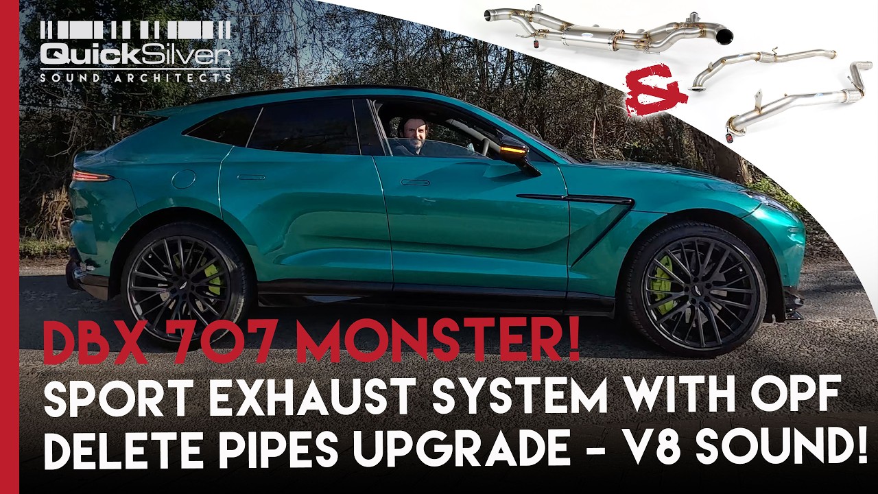 Aston Martin DBX 707 Monster V8 Sound | QuickSilver Performance Exhaust & OPF Delete Pipes #dbx707