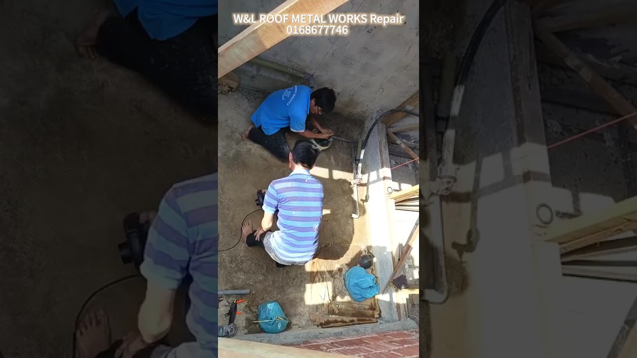 #Roof  屋顶修补漏水, 换屋顶，水喉，封鸟工程， MEMBRANE WATERPROOFING本人手工价钱包你满意有兴趣可以私聊我， WWW.WASAP.MY/60168677746