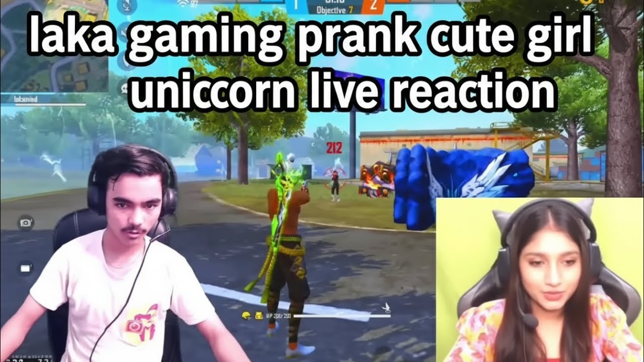 Cute Girl Prank Ka Laka Gaming Prank unicorn funny reaction #lakagamingz #unicornib