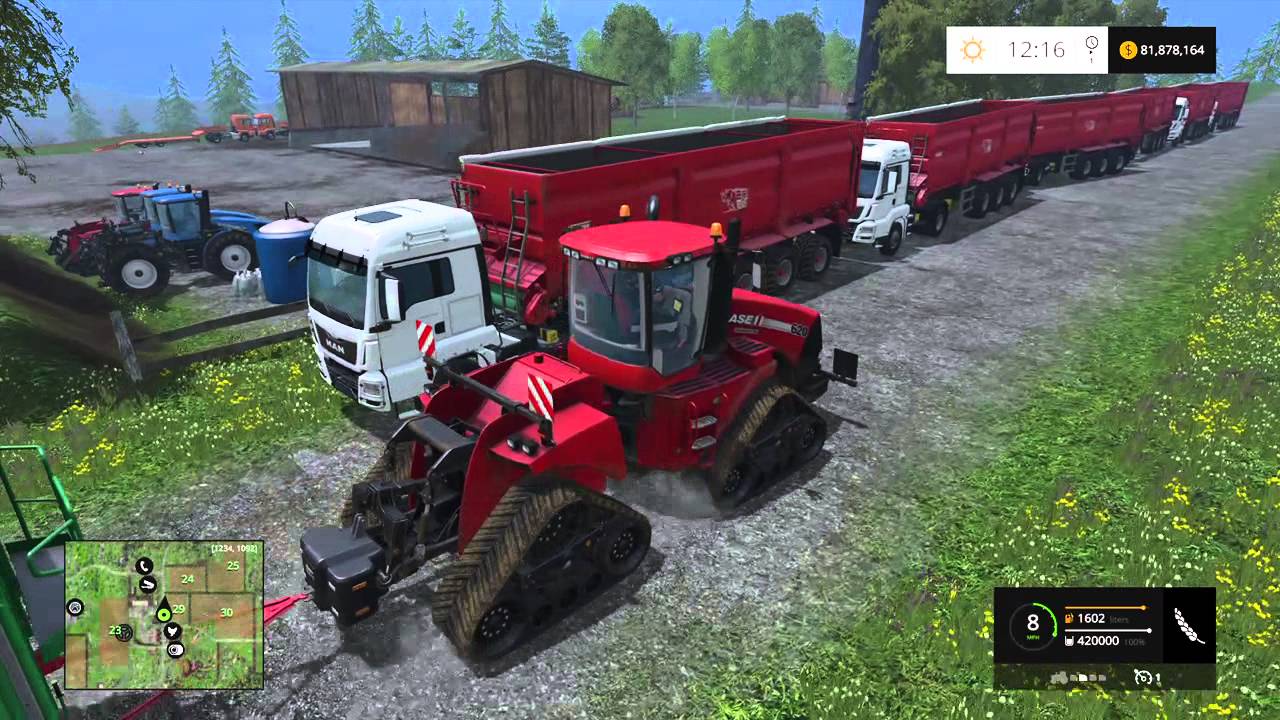 Farming Simulator 15 PS4, Insane Wagon Train, 420k In A Single Load!